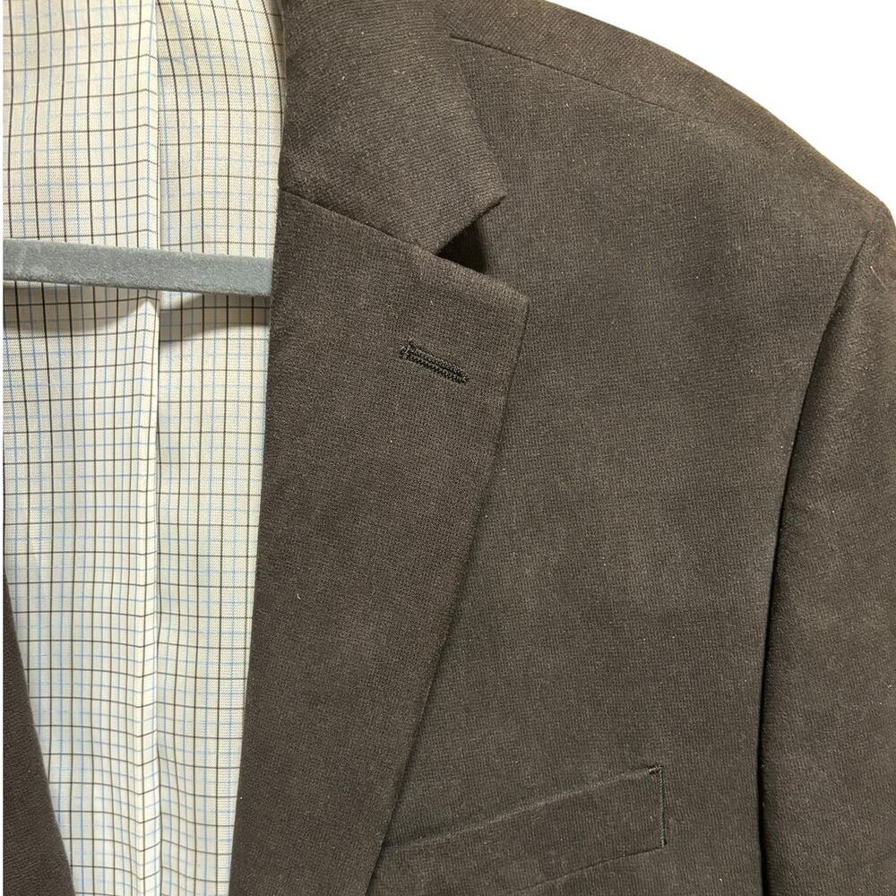 Ralph Lauren Jacket Men's Size 42L Black Faux Suede Single Breasted Blazer Soft - Picture 6 of 14
